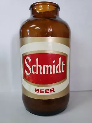 Schmidt Big Mouth 12 Fluid Ounces Beer Bottle Vintage Approximately 1970 • $19.99