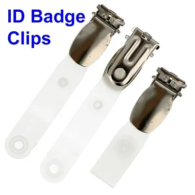 ID Badge Clips - Security Card Holder - Lapel Clip Crocodile Clip Pocket Clasp • £1.99