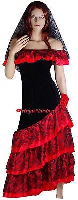 Spanish Senorita Flamenco Carmen Miranda Fancy Dress Costume - 8 10 12 14 16 18 • $49.99