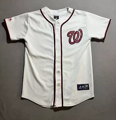 Washington Nationals #34 Bryce Harper Baseball Majestic Jersey Boys Large White. • $24.80