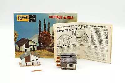 Vintage Atlas N Scale Cottage And Mill House Pre-Built Model Box & Papers #2829 • $29.99