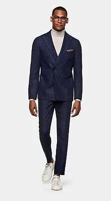 Navy Blue Double Breasted Suitsupply • $300