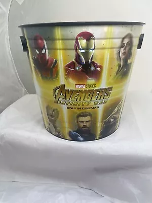 Marvel Avengers Infinity War Movie Theater Promo Plastic Popcorn Bucket Lot Of 2 • $25