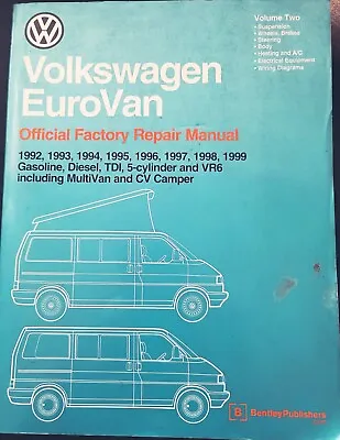 $200 • Buy 1992-1999 Volkswagen Eurovan Repair Manual Volume 1