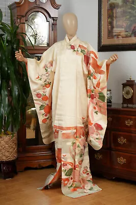 Dear Vanilla Japanese Furisode Silk Kimono Women's Authentic Japan Made Vintage • $72