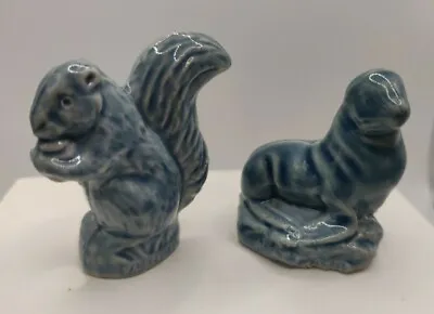 2  Wade Whimsies Blue Squirrel And Blue Sealion • £6