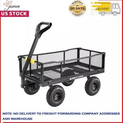 Gorilla Carts Steel Utility Cart Garden Beach Wagon 900 Pound Capacity Gray • $132.90