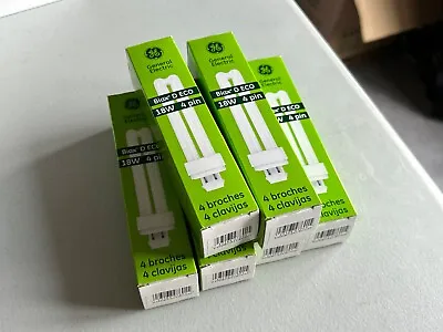 GE Biax D ECO G24Q-2 18W 4 Pin Bulbs Fluorescent Lamps *LOT OF 6* • $20