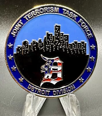 💥FBI Detroit Field Office Joint Terrorism Task Force JTTF Michigan Coin💥 • $36