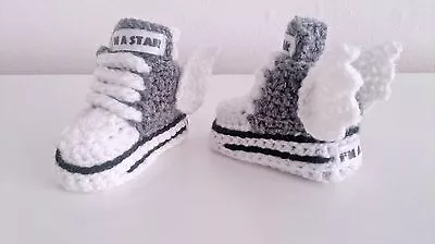 £4.99 • Buy EARLY BABY CROCHET  SHOES BOOTS BOOTIES KNITTING FIRST SHOES Clothes