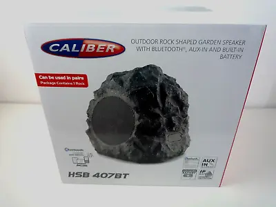 Caliber Outdoor  Bluetooth Rock Shaped Garden Speaker Aux In & Built In Battery • £54.99