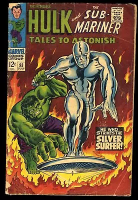 $75 • Buy Tales To Astonish #93 GD- 1.8 Silver Surfer Vs Incredible Hulk! Marvel 1967