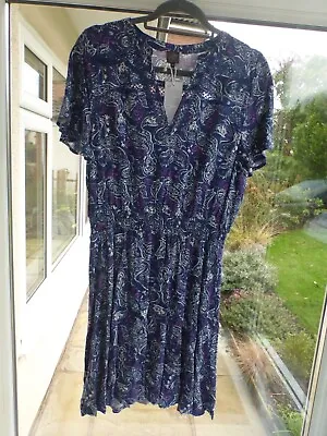 £19.99 • Buy Miss Captain Tortue Little Miss Blue Braided Printed Dress Medium UK 10-12