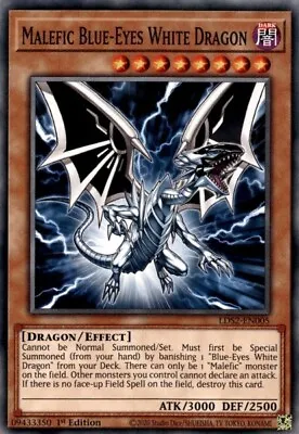 Yugioh! Malefic Blue-Eyes White Dragon - LDS2-EN005 - Common - 1st Edition Near  • $0.99