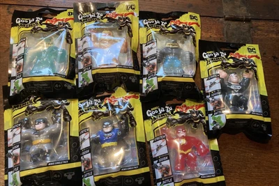 £9.99 • Buy Heroes Of Goo Jit Zu Minis - DC - Collection Of 7, Flash, Batman, Superman, Aqua