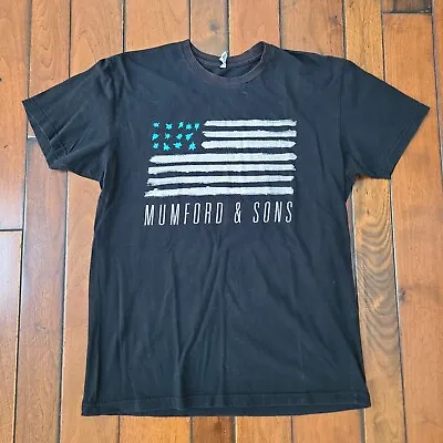 Mumford & Sons T-Shirt 2015 Tour 2 Sided Band Cities Concert Flag Size M • $14.95