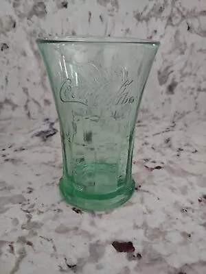 Coca Cola Libbey Green Heavy Flared Rim Thick Glass 16 Ounce VTG • $7