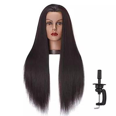 Cosmetology Mannequin Head 100% Human Hair Hairdresser Training Super Long Stand • $27.84