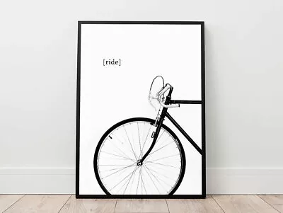 Bicycle Minimalist Wall Art Print For Bike Lovers. A3 A2 A1 Sizes • $51.49