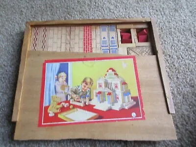 Vintage German Wooden Building Blocks Set -  Ges Gesch • $25