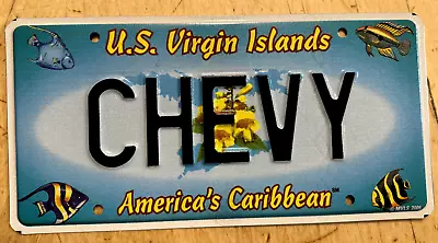 U.s. Virgin Islands Vanity License Plate   Chevy   Chevrolet Impala Corvette Z28 • $34.99
