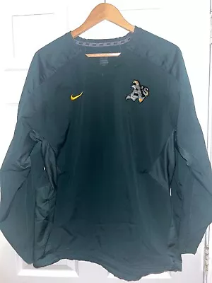 Nike Oakland Athletics Pullover Jacket USED Men's L Large Green • $15