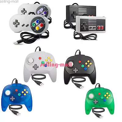 USB N64 Game Controller PC Joystick & Super SNES Gampad For PC/MAC Windows • $6.21