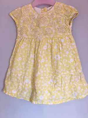 Lovely Baby Girls Yellow Floral Next Summer Dress 3-6m🌸 • £3.50