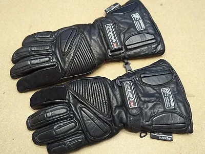 Motorcycle Black Gloves Mens Small Leather Hipora SCHOELLER Keprotec Thinsulate • $19.95