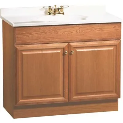 RSI HOME PRODUCTS 36 In. X 31 In. X 18 In.  Bathroom Vanity Cabinet In Oak • $399.25