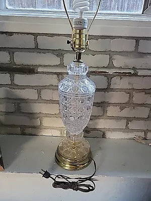 Vintage Urn Shape Fine Cut Crystal Table Lamp • $75