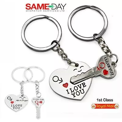 Perfect Valentines Day Gift For Him Her Anniversary Present Keyring Set I Love U • £3.55