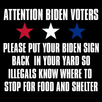 3 Inch Square Attention Biden Voters Sticker (decal Car Brandon Fjb Trump 8646) • $9