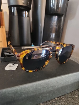 $160 • Buy New Persol PO0649 1052S3 Madreterra Sunglasses Blue Gradient Polarized Lens 52mm
