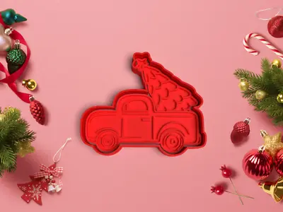 $8 • Buy Christmas Cookie Cutter Stamp Fondant Baking Cake Embosser Set Christmas Tree