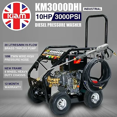 £1495 • Buy KIAM DIESEL PRESSURE WASHER KM3000DHI JET WASH Industrial Quality Commercial