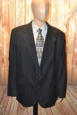 Pendleton Men Western Black Wool 2 Front Wooden Buttons Sports Coat Size 48L • $100