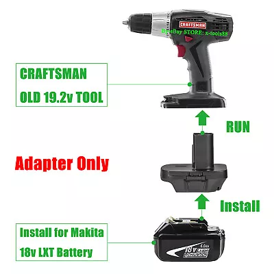 1x Adapter Upgrade For Craftsman 19.2v C3 Older Tools To Makita 18v LXT Battery • $18.99