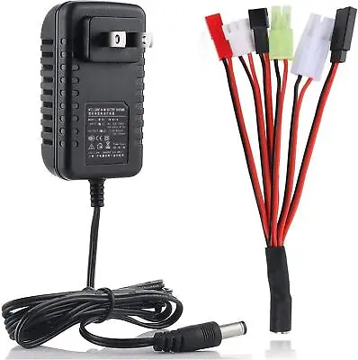 Rc Battery Charger For 4.8v 7.2v 8.4v 9.6v Nimh/nicd Battery Pack Rc Car Charge • $17.79