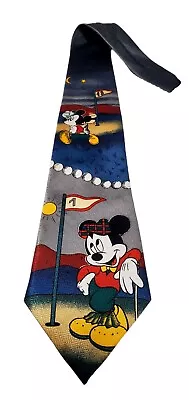 $12.95 • Buy Disney Mickey Unlimited Blue Mickey Mouse Golf Golfing Necktie Tie