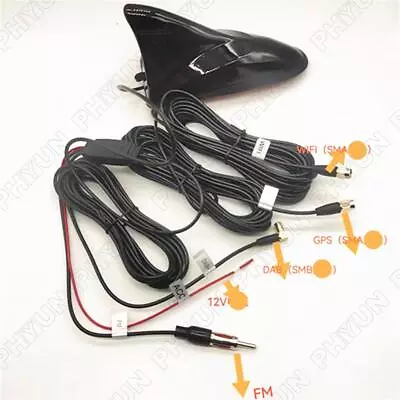 Car Top Roof Shark Fin Antenna DAB FM/AM Stereo Radio Signal Amplifier Aerials • $72.16