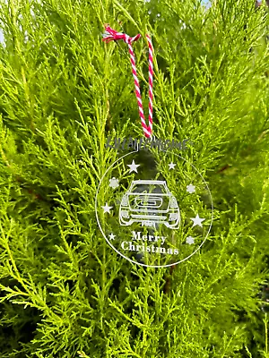 MINI Cooper Christmas Tree Decoration Handmade Acrylic Bauble Hanger Gift R56 • £7.99