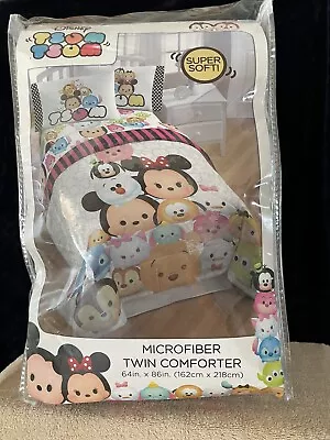 Disney Tsum Tsum Faces Minnie Mickey Minnie Pooh Child TWIN Comforter Blanket • $19.99