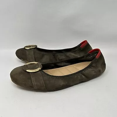 Adam Tucker By Me Too Woman's Suede Kori 14 Ballet Flats Size 9.5M • $12.96
