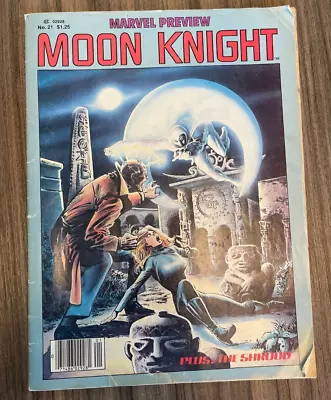 Moon Knight Marvel Preview No # 21 Plus The Shroud Comic Magazine Size 1980 • $28