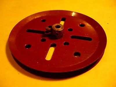 Meccano Part 19b Red Pulley  3 Inches Diameter • £2.25