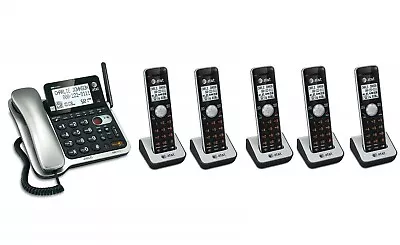 NEW AT&T Corded Cordless Walkie-Talkie DECT 6.0 Cordless Phone System 6 Handsets • $109.99