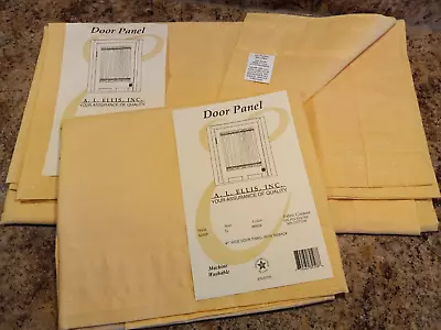 A.L. Ellis Door Curtain Panel WITHOUT TIEBACK 72  LONG X41  WIDE Yellow Poly-Cot • £10.60