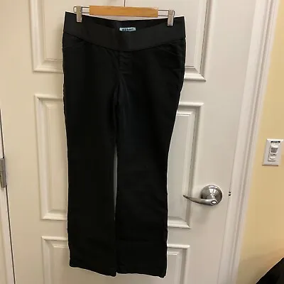 Old Navy Maternity Black Cotton Spandex Blend Work Pants Sz 8 Pockets Slacks • $6.95