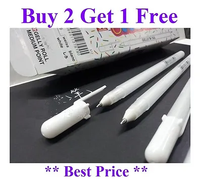 Sakura Gelly Roll White Gel Pen Medium XPGB-M - Cheapest !! Buy 2 Get 1 Free • £2.40